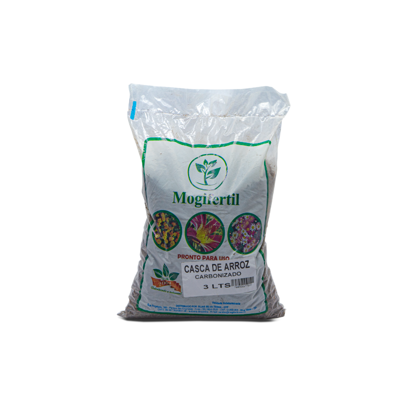 mogifertil casca de arroz carbonizado 3 lts